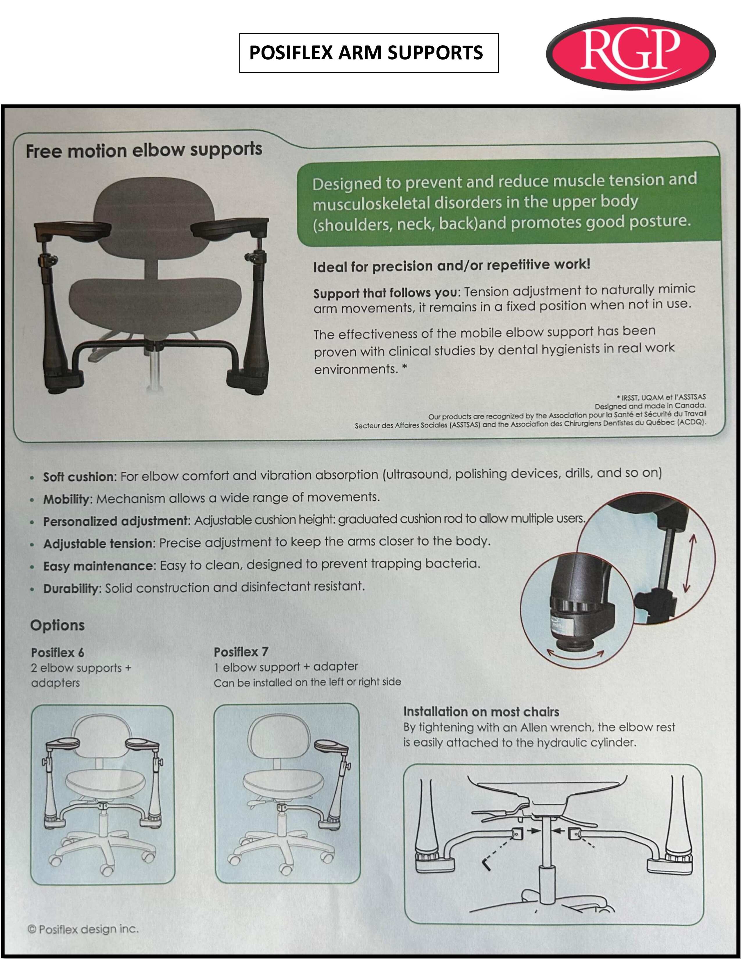 Arm Supports & Accessories – RGP Dental